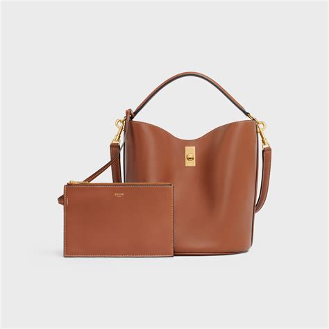 CELINE Smooth Calfskin Bucket 16 Bag Tan 